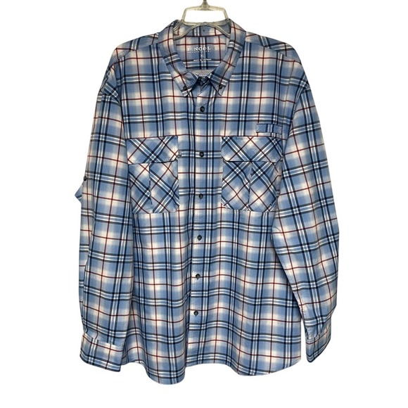 Lincoln Outfitters Other - Lincoln Outfitters Blue Plaid Button Down Long Sleeve Shirt Mens XL